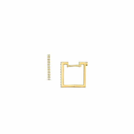 Diamond Square Earrings - Roberto Coin- Diamond Cellar