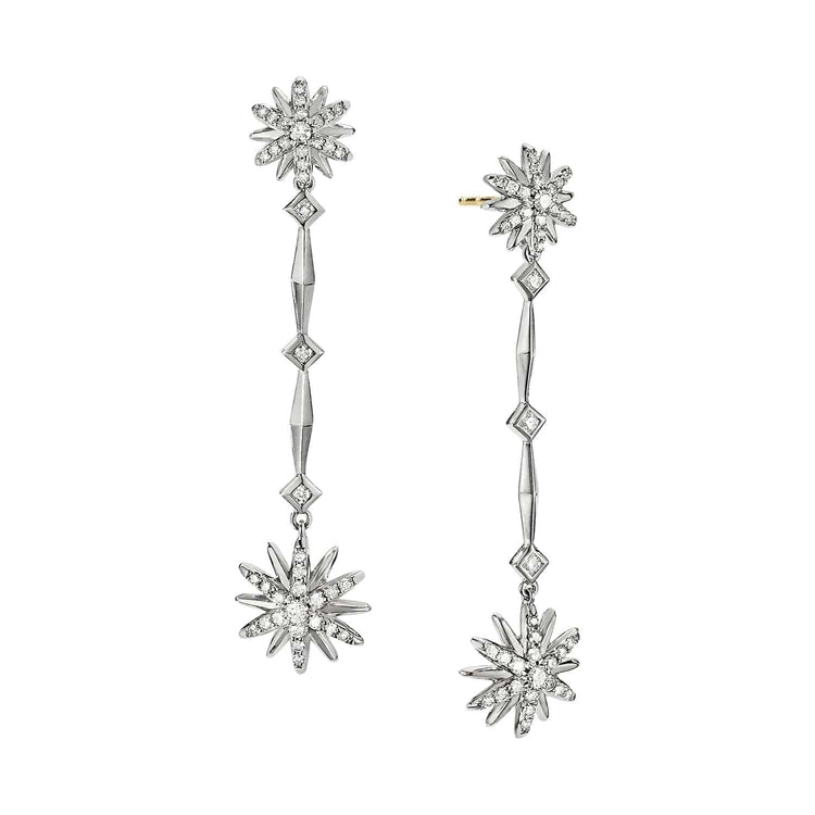 Diamond Starburst Long Drop Earrings - David Yurman- Diamond Cellar