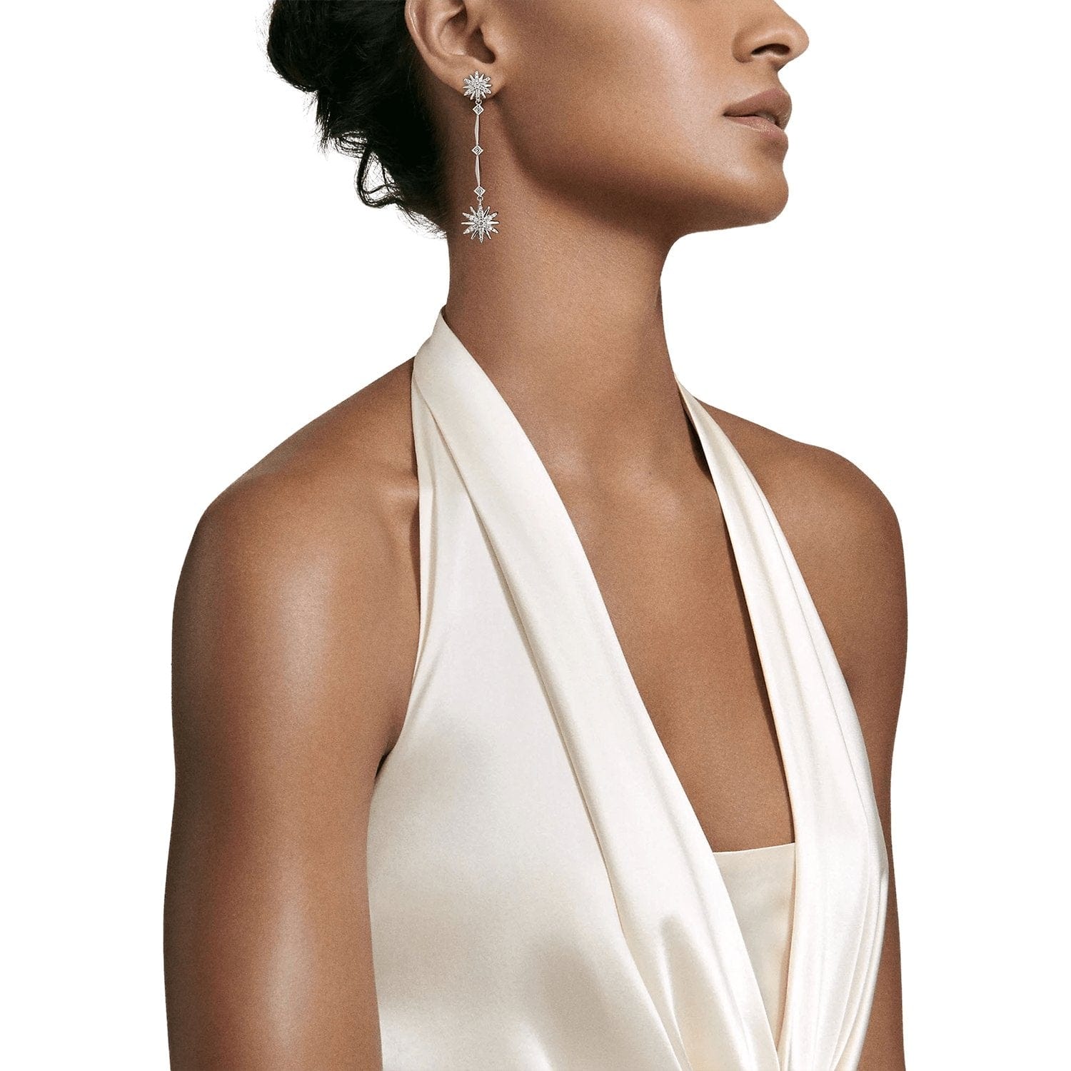 Diamond Starburst Long Drop Earrings - David Yurman- Diamond Cellar