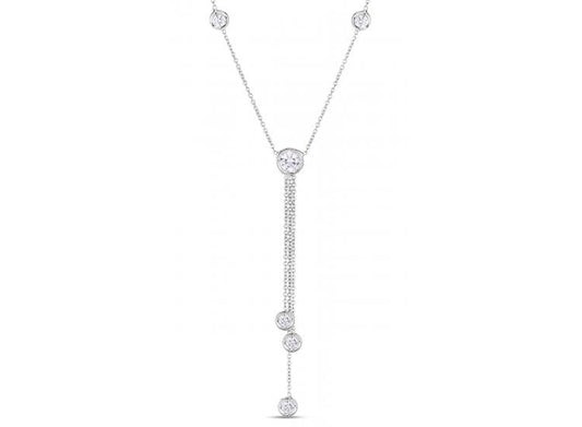 Diamond Triple Drop Necklace - Roberto Coin- Diamond Cellar