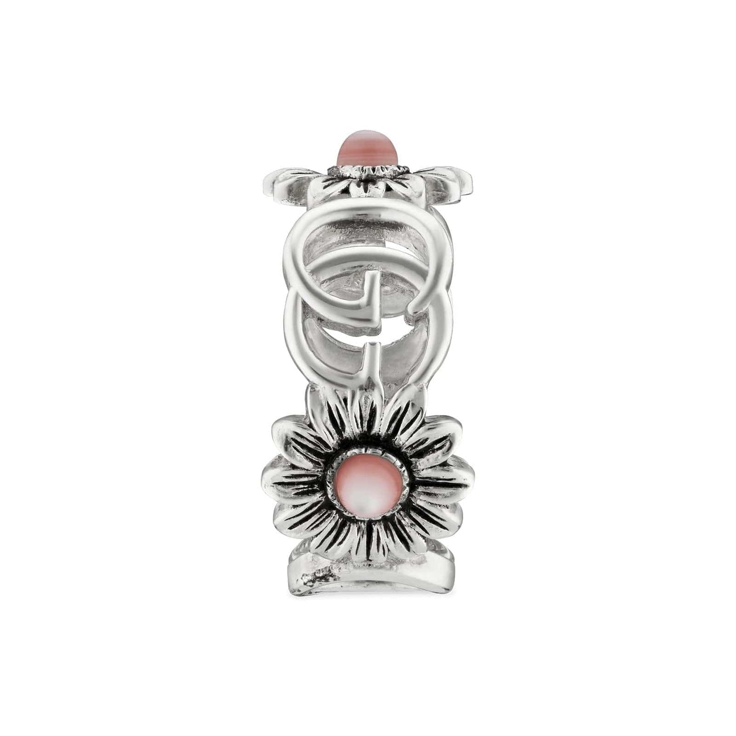 Double G Flower Ring with Pink Mother of Pearl - Gucci- Diamond Cellar
