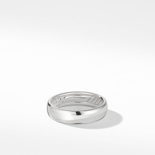 DY Classic Band Ring in 18K White Gold - David Yurman- Diamond Cellar