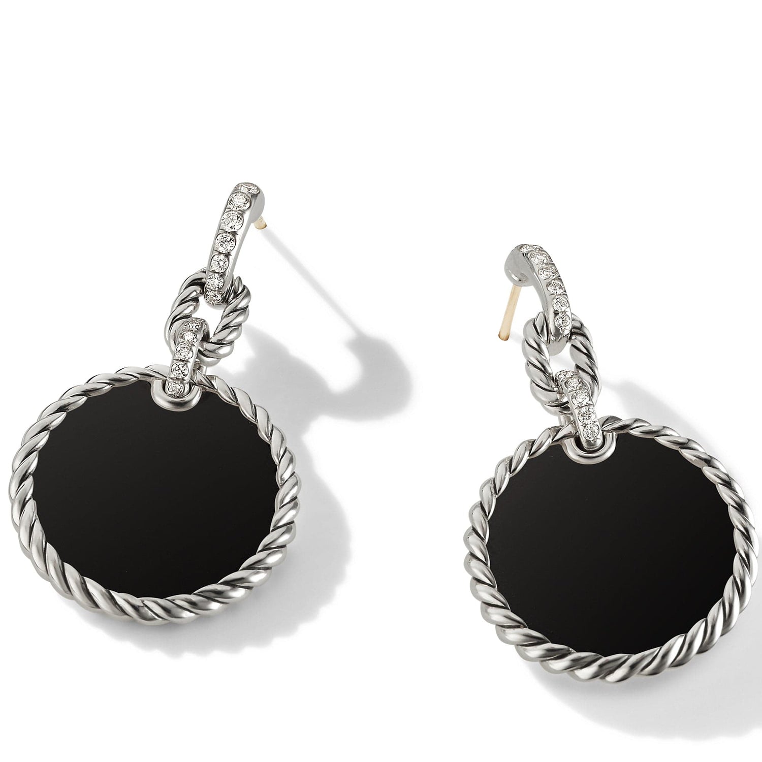 DY Elements Convertible Drop Earrings with Black Onyx and Pave Diamonds - David Yurman- Diamond Cellar