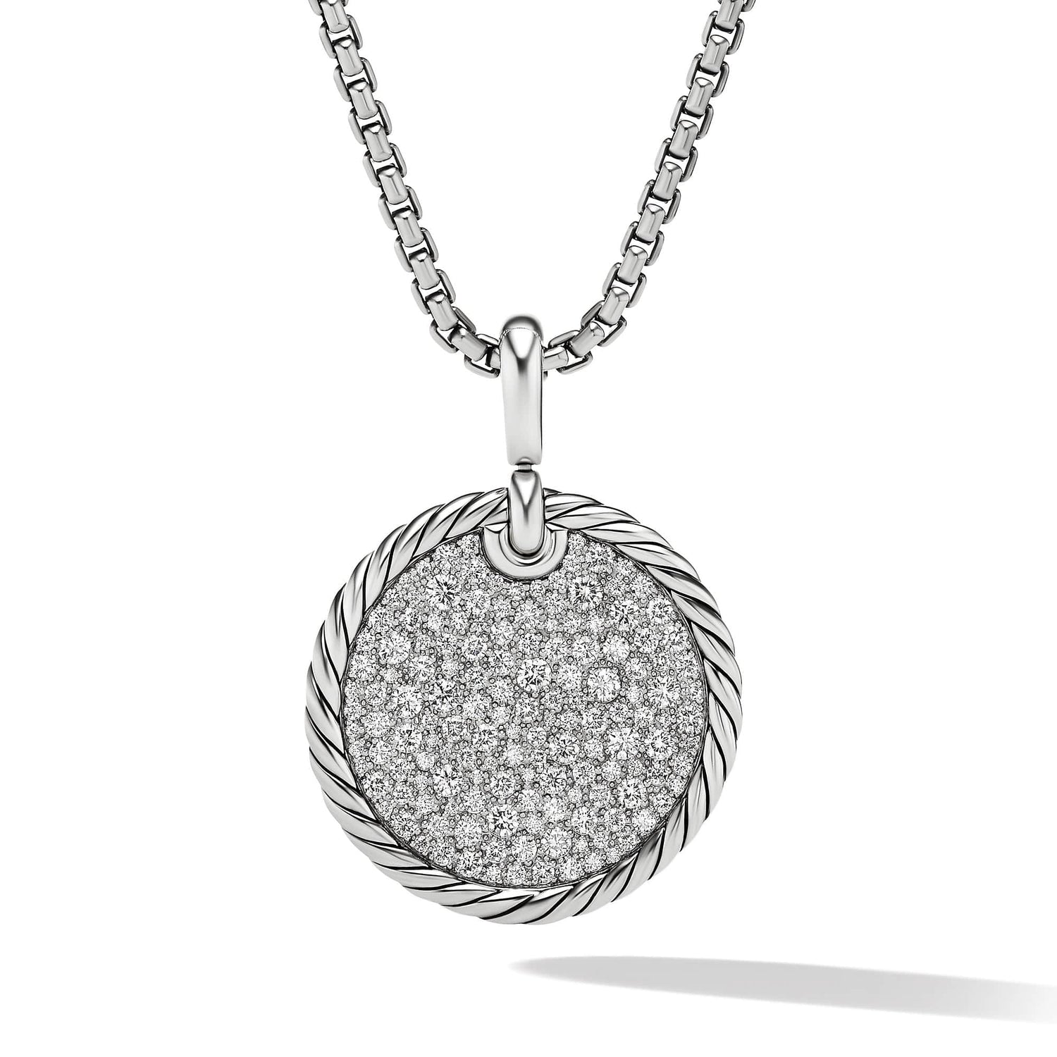 DY Elements Disc Pendant with Pave Diamonds - David Yurman- Diamond Cellar