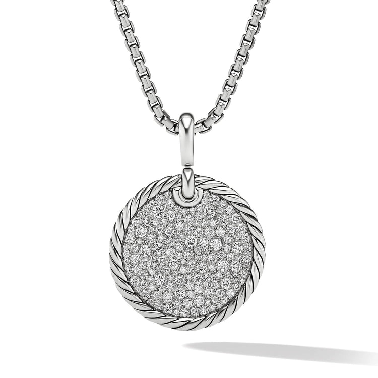 DY Elements Disc Pendant with Pave Diamonds - David Yurman- Diamond Cellar