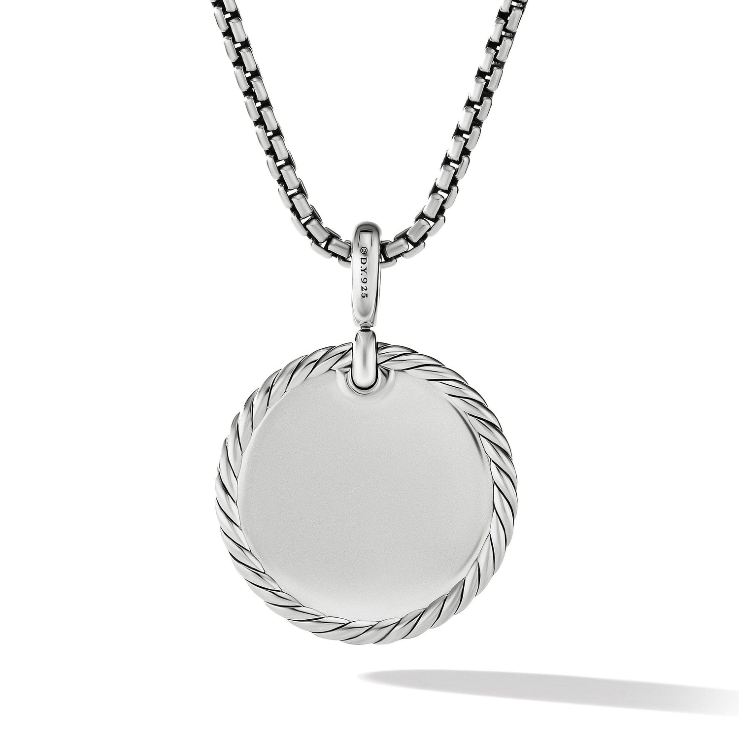 DY Elements Disc Pendant with Pave Diamonds - David Yurman- Diamond Cellar