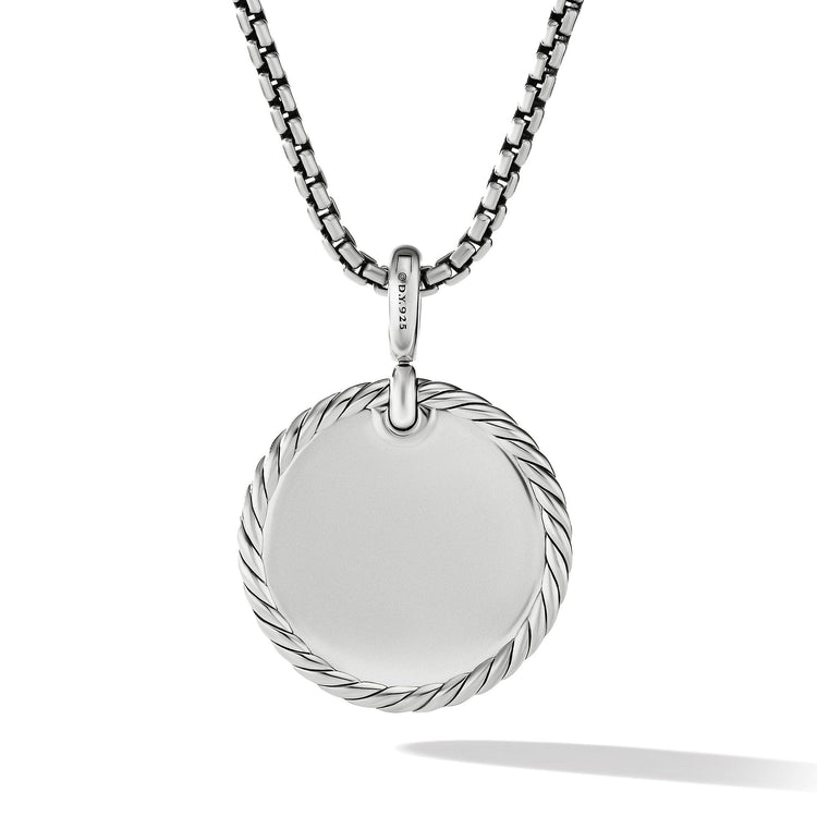 DY Elements Disc Pendant with Pave Diamonds - David Yurman- Diamond Cellar