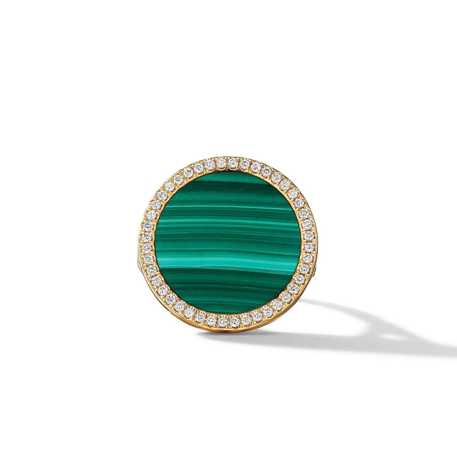 DY Elements Ring in 18K Yellow Gold with Malachite and Pave Diamonds - David Yurman- Diamond Cellar