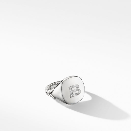 DY Initial Pinky Ring - David Yurman- Diamond Cellar