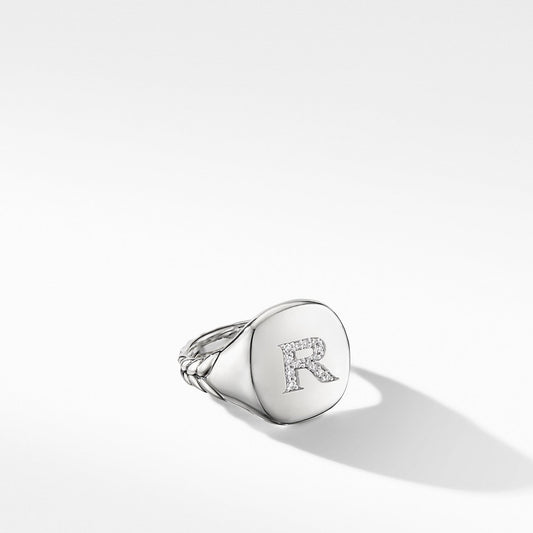 DY Initial Pinky Ring - David Yurman- Diamond Cellar