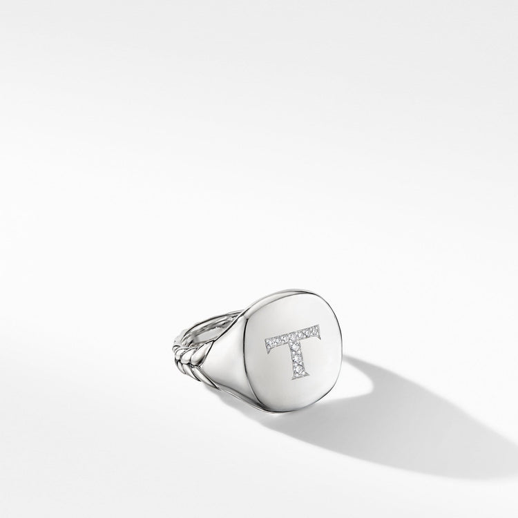DY Initial Pinky Ring - David Yurman- Diamond Cellar