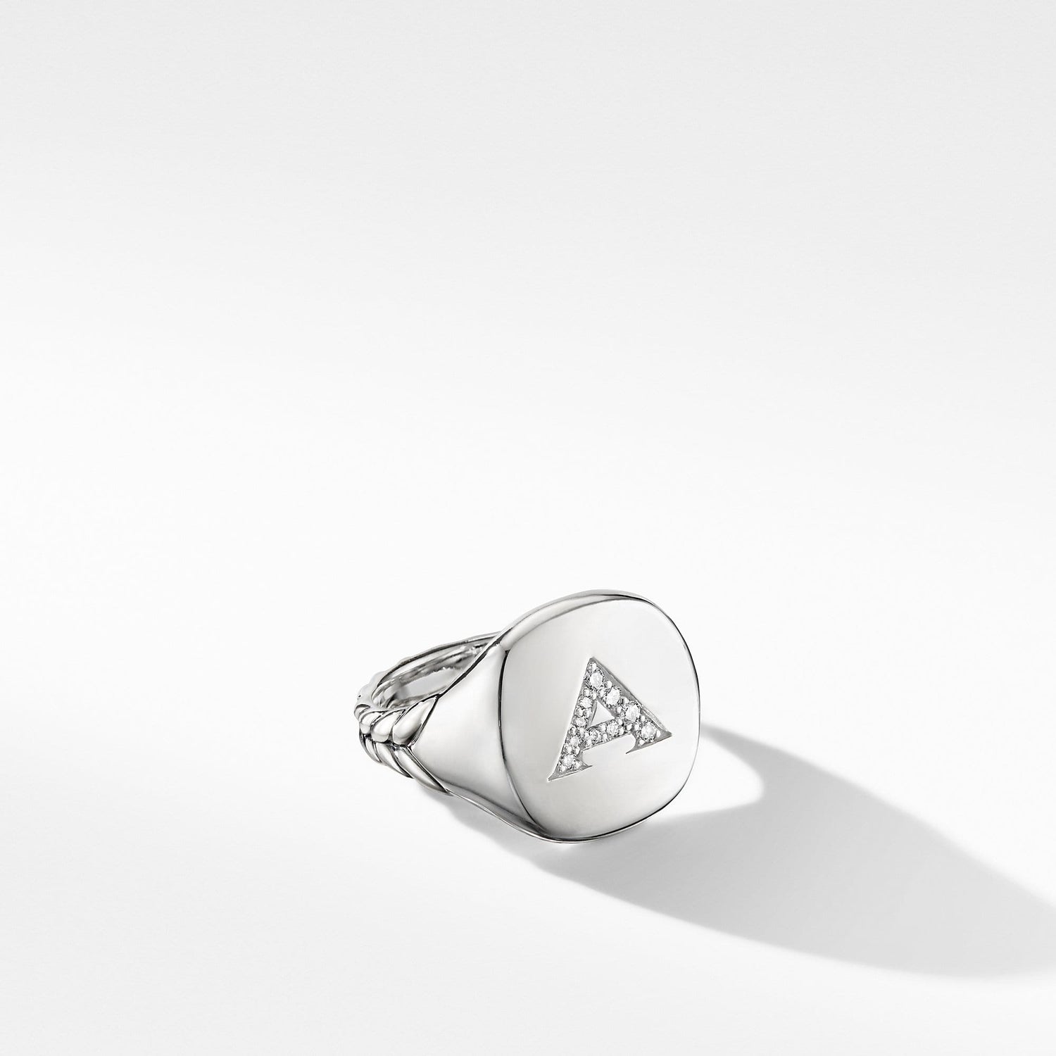 DY Initial Pinky Ring - David Yurman- Diamond Cellar
