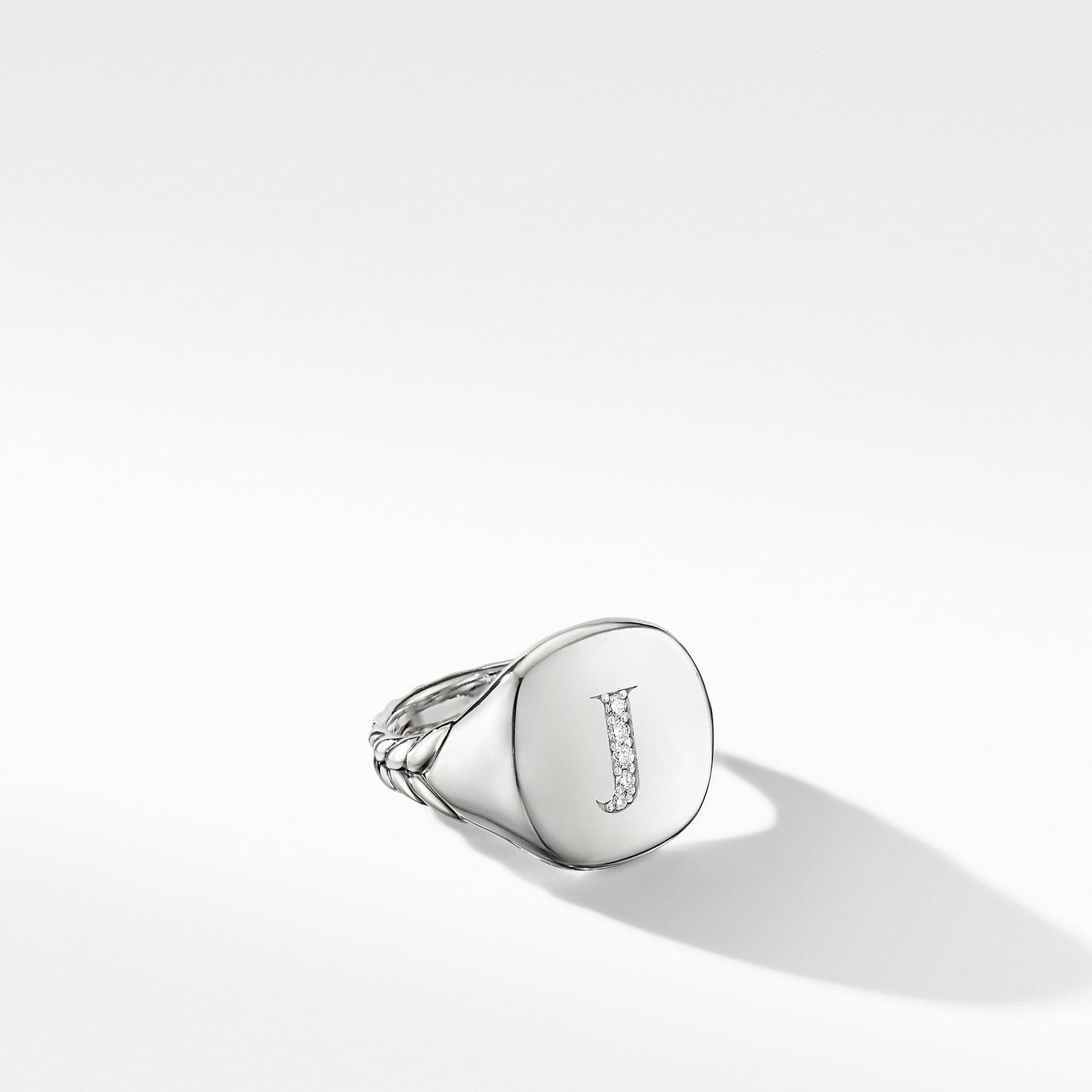 DY Initial Pinky Ring - David Yurman- Diamond Cellar