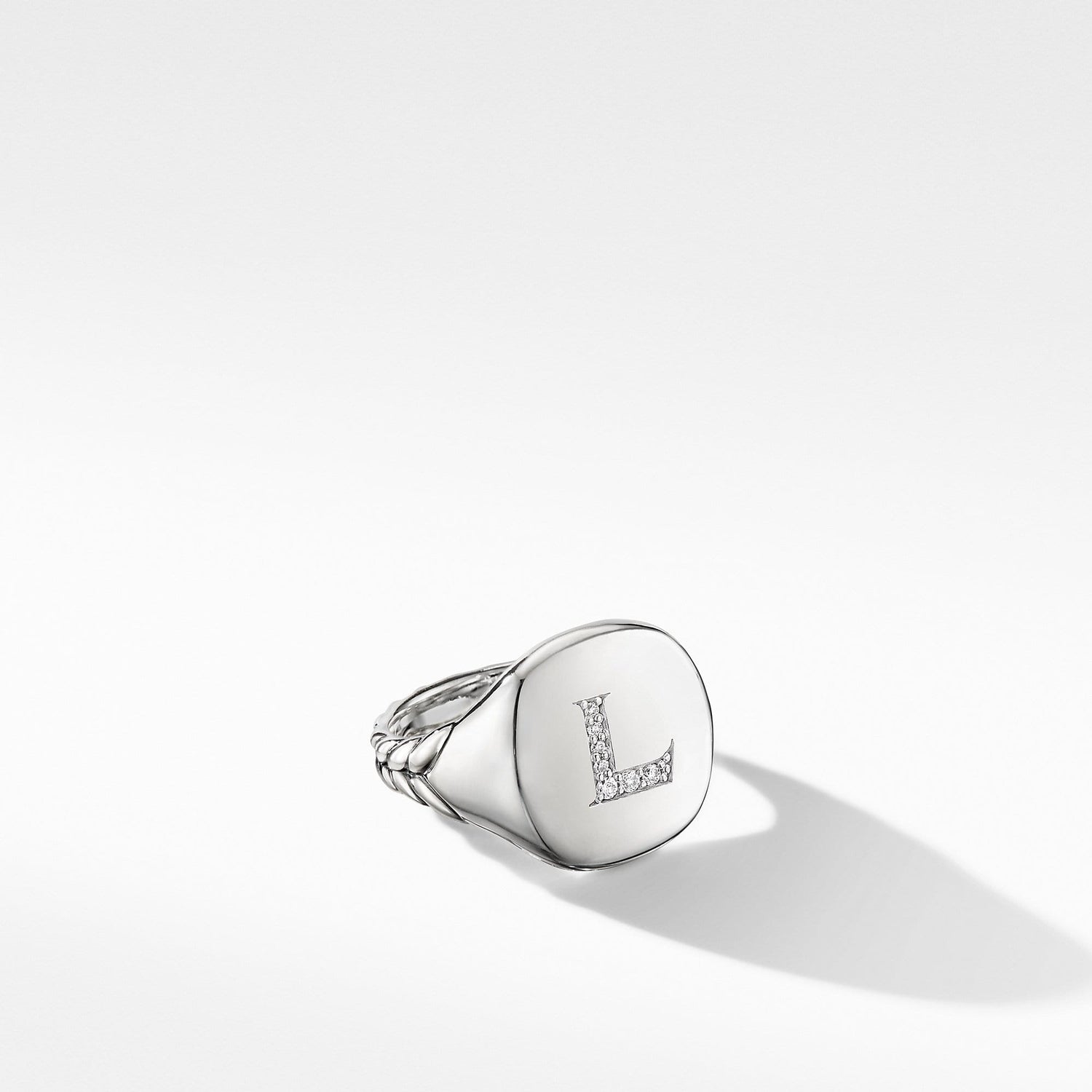 DY Initial Pinky Ring - David Yurman- Diamond Cellar
