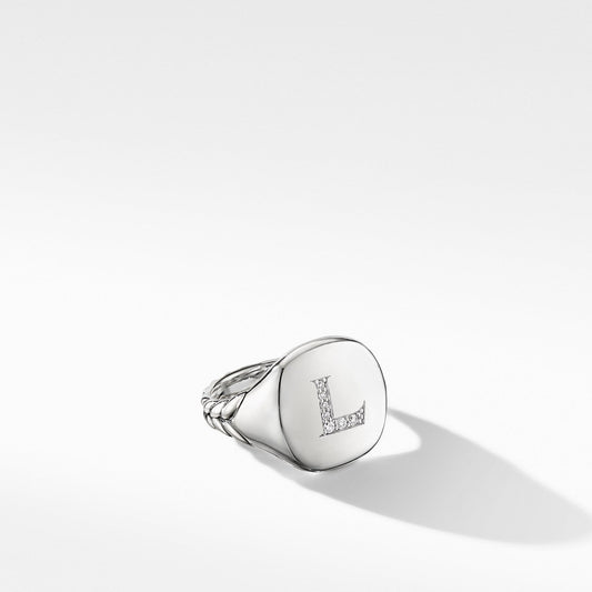 DY Initial Pinky Ring - David Yurman- Diamond Cellar