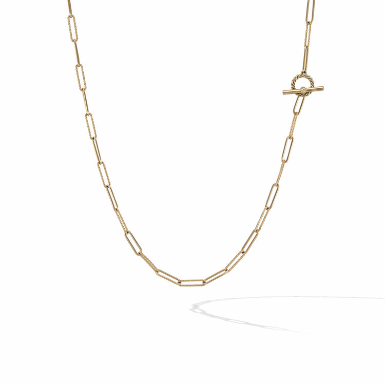 DY Madison Elongated Chain Necklace in 18K Yellow Gold - David Yurman- Diamond Cellar