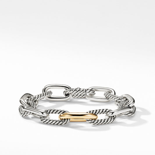 DY Madison Medium Bracelet with 18K Gold, 11mm - David Yurman- Diamond Cellar