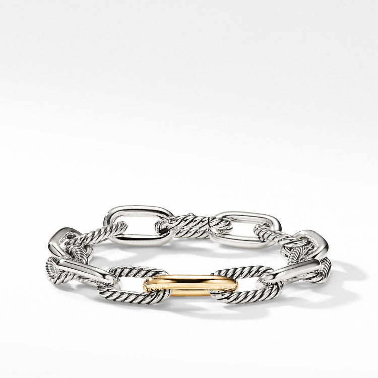 DY Madison Medium Bracelet with 18K Gold, 11mm - David Yurman- Diamond Cellar