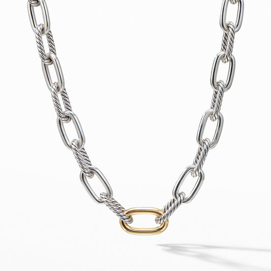 DY Madison Medium Necklace with 18K Gold, 11mm - David Yurman- Diamond Cellar