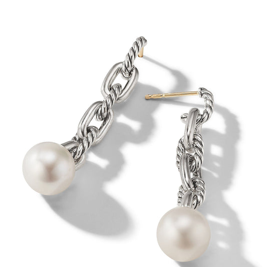DY Madison Pearl Chain Drop Earrings - David Yurman- Diamond Cellar