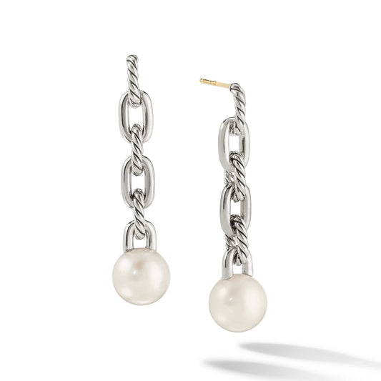 DY Madison Pearl Chain Drop Earrings - David Yurman- Diamond Cellar