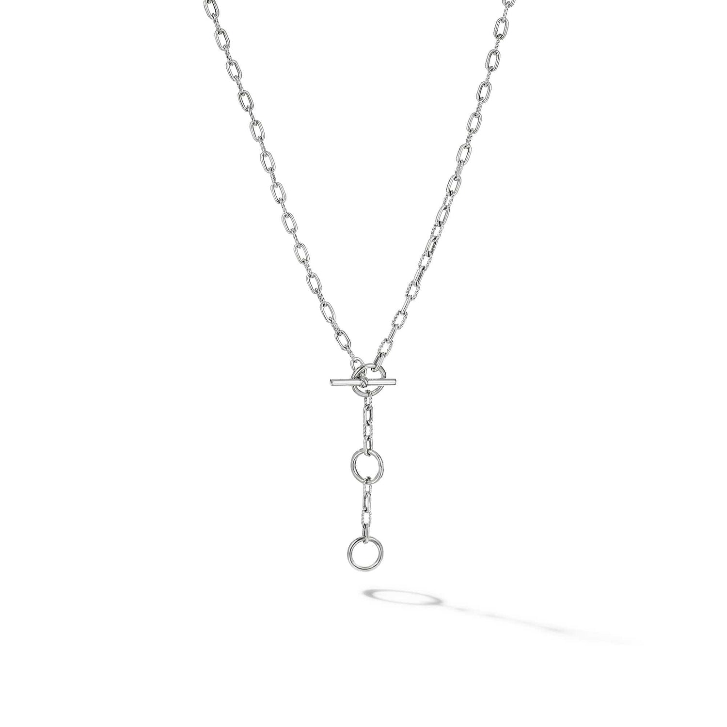 DY Madison Three Ring Chain Necklace in Sterling Silver - David Yurman- Diamond Cellar