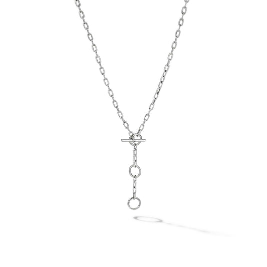 DY Madison Three Ring Chain Necklace in Sterling Silver - David Yurman- Diamond Cellar