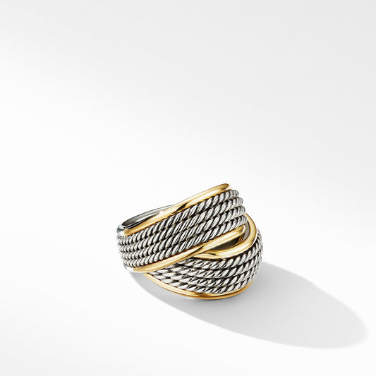 DY Origami Crossover Ring with 18K Yellow Gold - David Yurman- Diamond Cellar