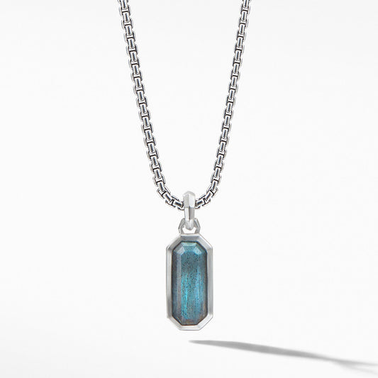 Emerald Cut Amulet with Labrodorite - David Yurman- Diamond Cellar