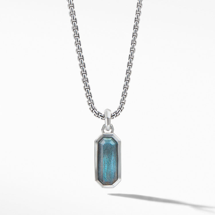 Emerald Cut Amulet with Labrodorite - David Yurman- Diamond Cellar