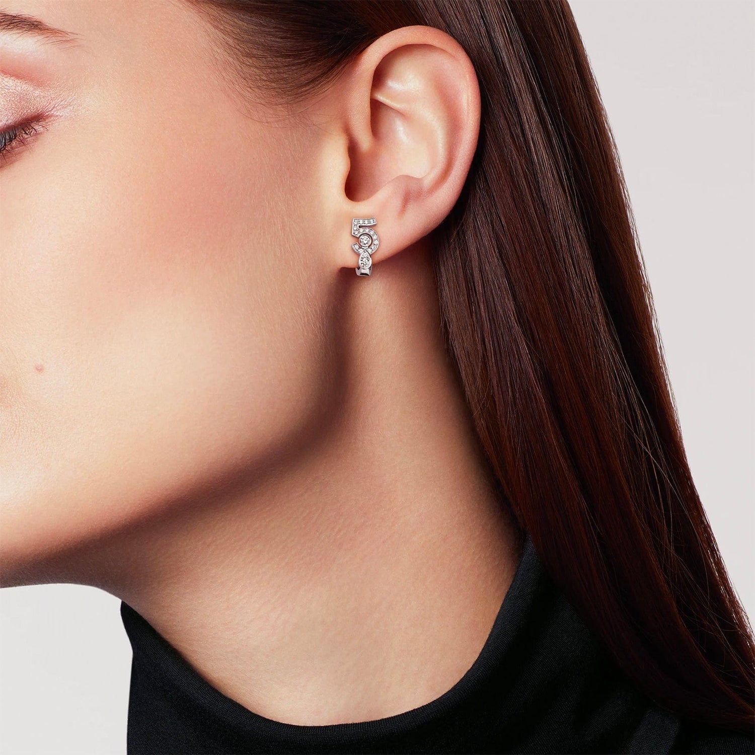 Eternal Nº5 Single Earring with Diamonds - Chanel- Diamond Cellar