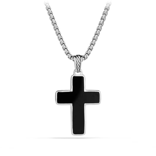 Exotic Stone Cross with Black Onyx - David Yurman- Diamond Cellar