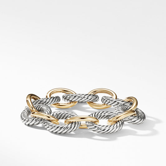 Extra-Large Oval Link Bracelet with 18K Gold - David Yurman- Diamond Cellar