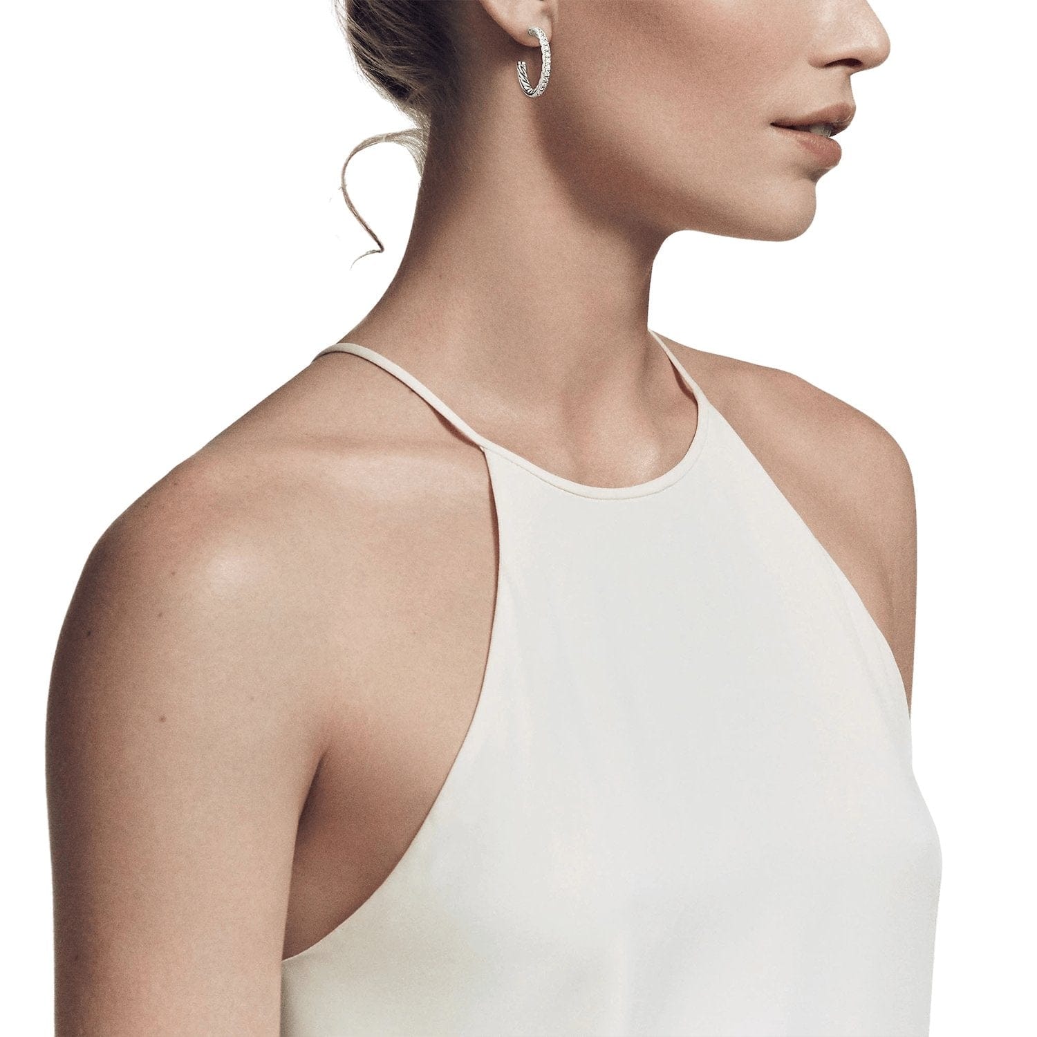 Extra-Small Diamond Hoop Earrings - David Yurman- Diamond Cellar