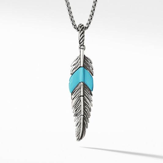 Feather Amulet with Turquoise - David Yurman- Diamond Cellar