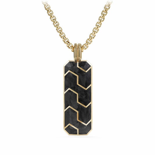 Forged Carbon Ingot Tag with 18K Gold - David Yurman- Diamond Cellar
