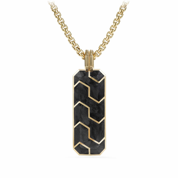 Forged Carbon Ingot Tag with 18K Gold - David Yurman- Diamond Cellar