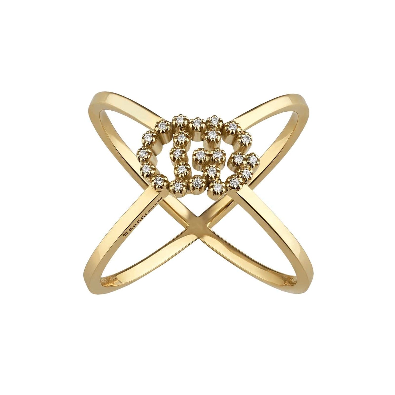 GG Running Diamond X Ring (Size 15) - Gucci- Diamond Cellar