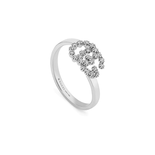 GG Running Ring with Diamonds - Gucci- Diamond Cellar
