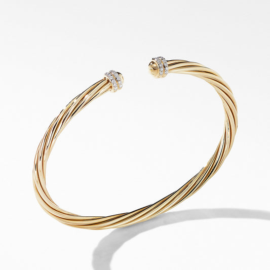 Helena Bracelet in 18K Yellow Gold with Diamonds - David Yurman- Diamond Cellar