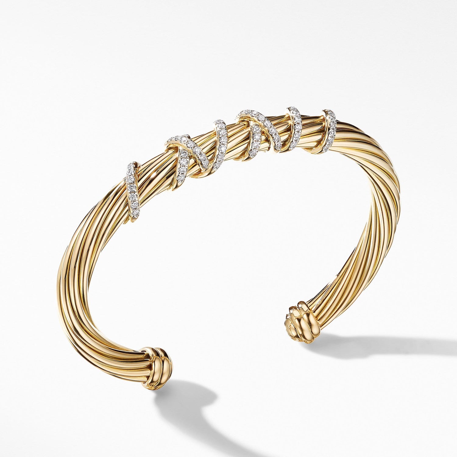 Helena Center Station Bracelet in 18K Yellow Gold with Diamonds - David Yurman- Diamond Cellar