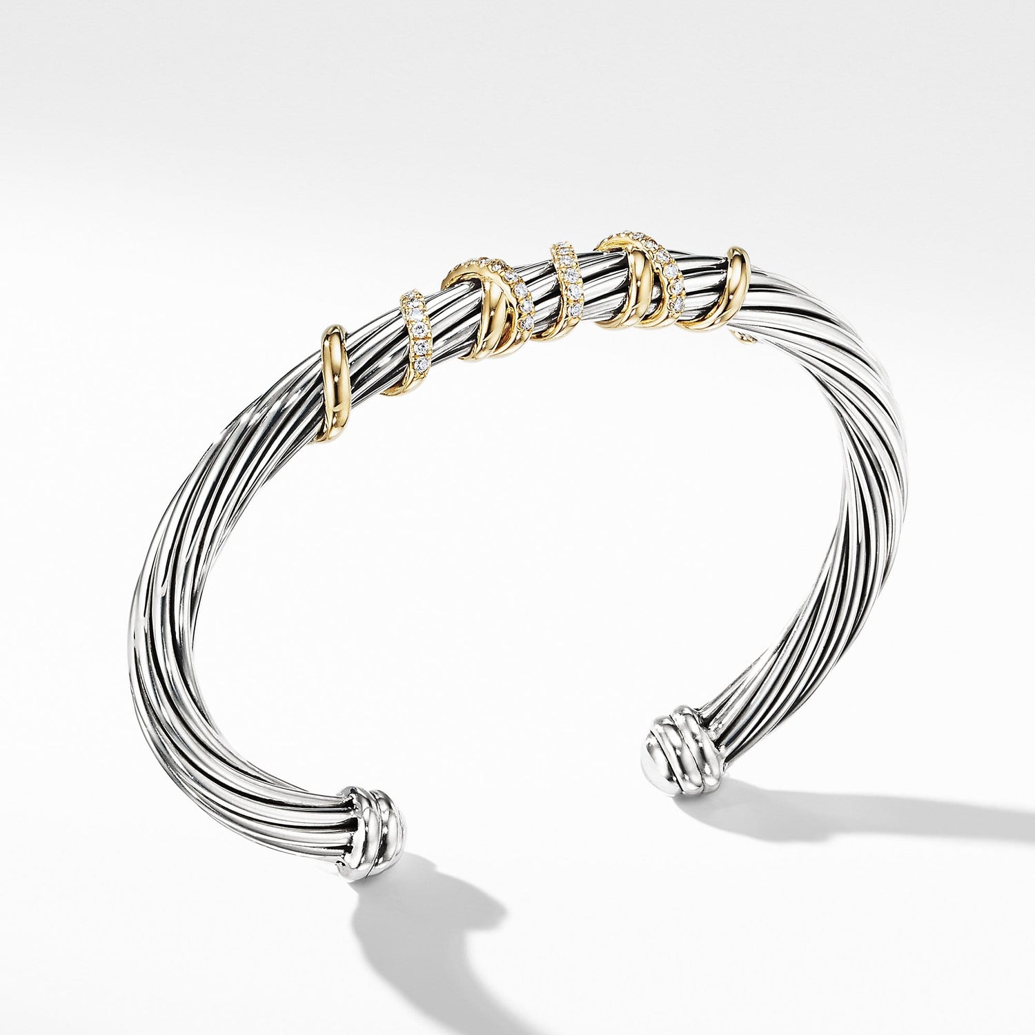 Helena Center Station Bracelet with 18K Gold and Diamonds - David Yurman- Diamond Cellar
