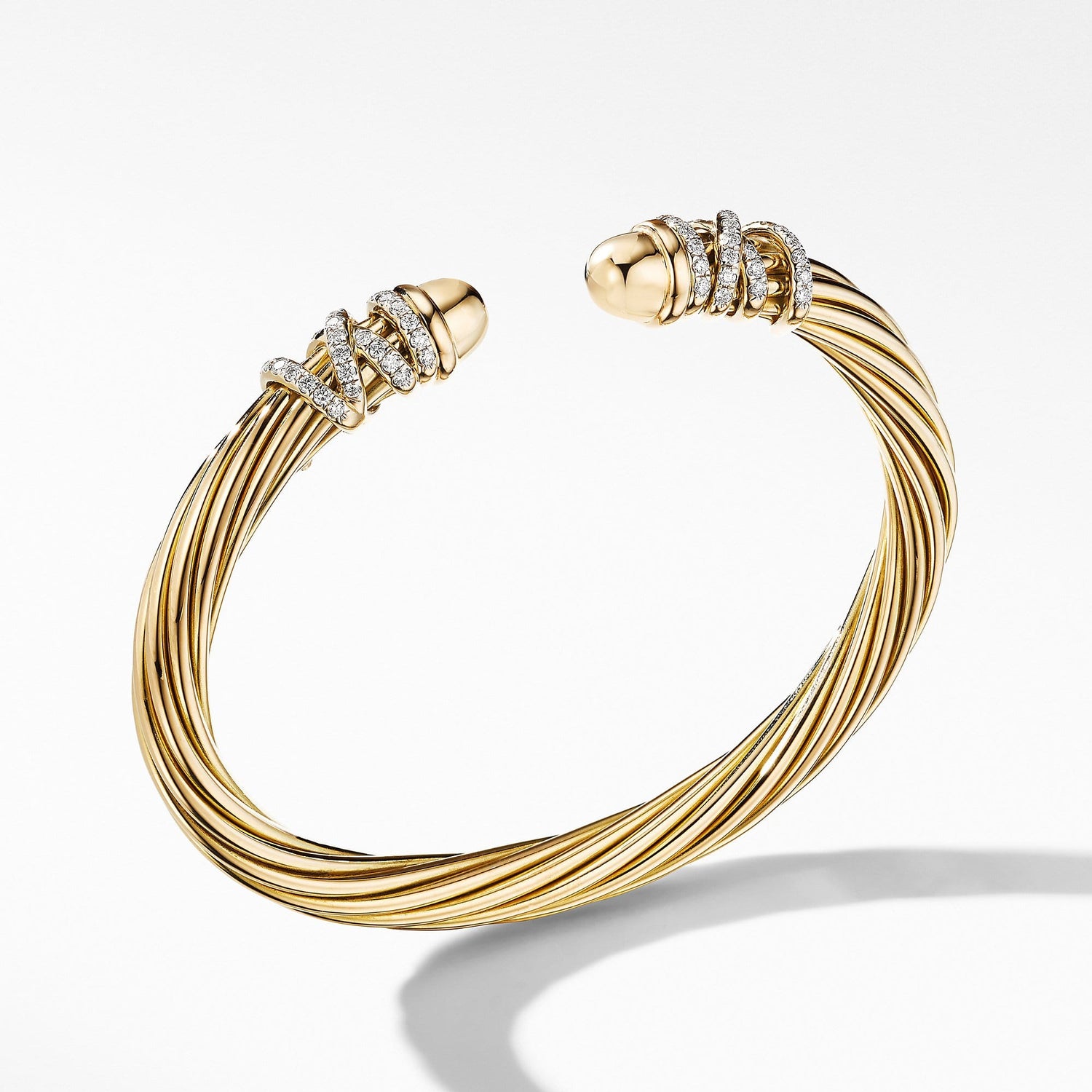Helena End Station Bracelet in 18K Yellow Gold with Diamonds - David Yurman- Diamond Cellar