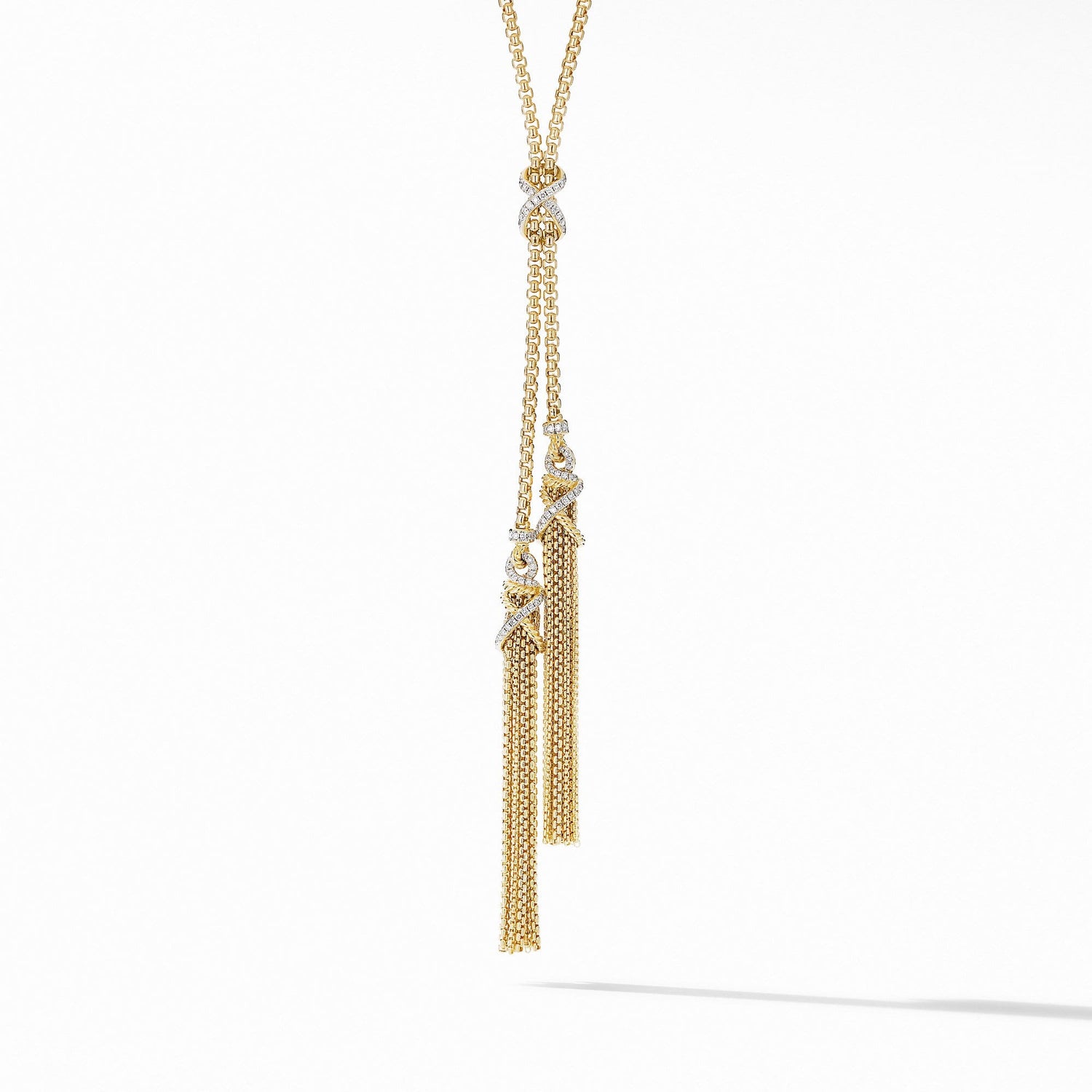 Helena Tassel Necklace in 18K Yellow Gold with Diamonds - David Yurman- Diamond Cellar