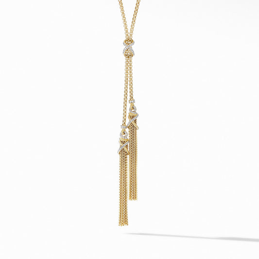 Helena Tassel Necklace in 18K Yellow Gold with Diamonds - David Yurman- Diamond Cellar