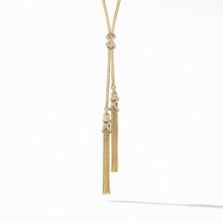 Helena Tassel Necklace in 18K Yellow Gold with Diamonds - David Yurman- Diamond Cellar