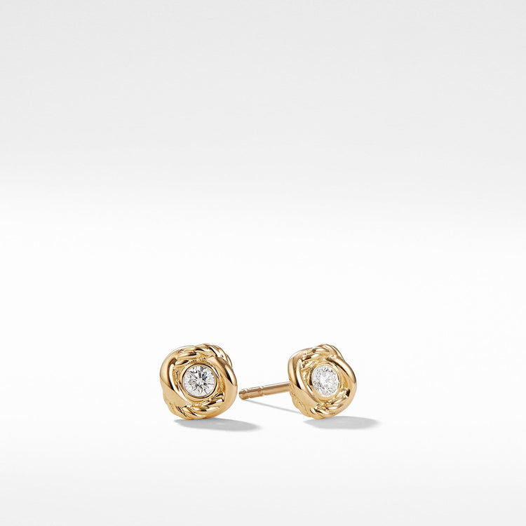 Infinity Earrings with Diamonds in Gold - David Yurman- Diamond Cellar