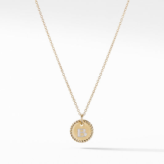 Initial "B" Pendant with Diamonds - David Yurman- Diamond Cellar