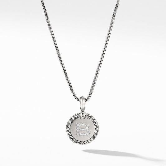 Initial Charm Necklace with Diamonds - David Yurman- Diamond Cellar