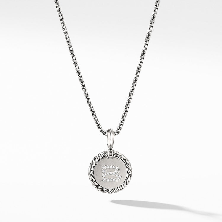 Initial Charm Necklace with Diamonds - David Yurman- Diamond Cellar